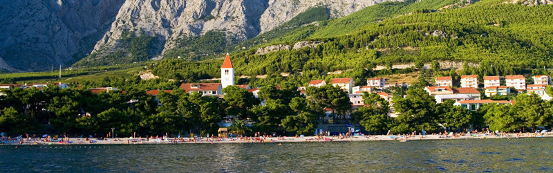 La spiaggia principale di Makarska